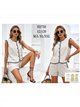 Ensemble gilet et short avec bordure contrastante