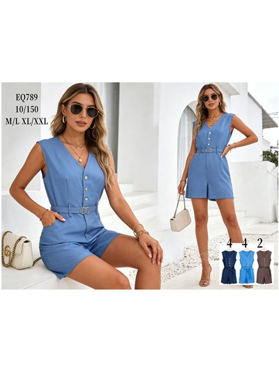 Mono corto sin mangas con cinturón 2