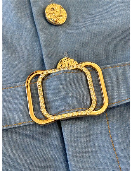 Belted sleeveless jumpsuit