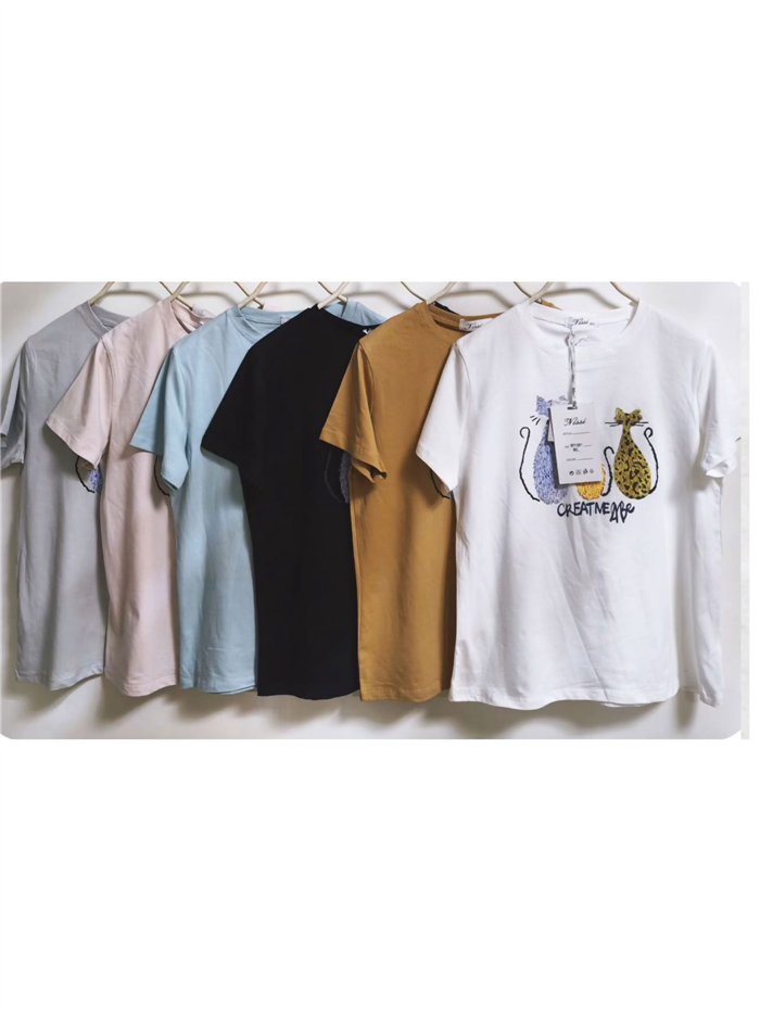 T-Shirt mit Katzenmotiv