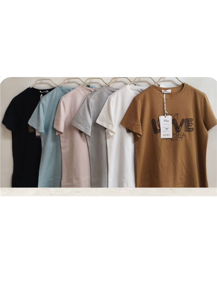 Camiseta love con print animal