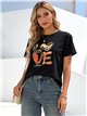 Camiseta amplia love con estampado