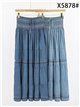 Convertible denim effect maxi skirt