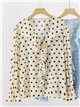 Gepunktete Bluse mit Rüschen