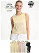 Top sin mangas con bordado floral