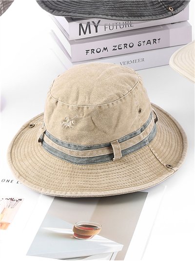 Sombrero safari vintage con bordado