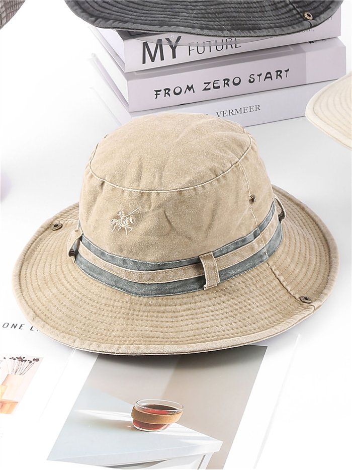 Sombrero safari vintage con bordado