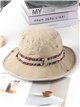 Chapéu safari com bordado de montanha e fita estampada
