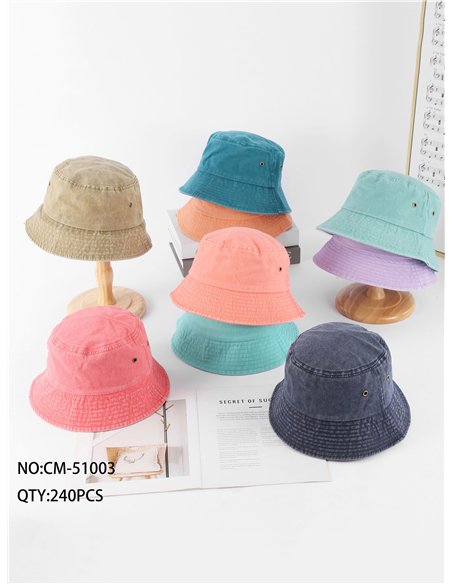 Gorro bucket efecto lavado multicolor