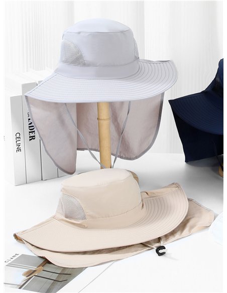 Sombrero antimosquitos de ala ancha con malla