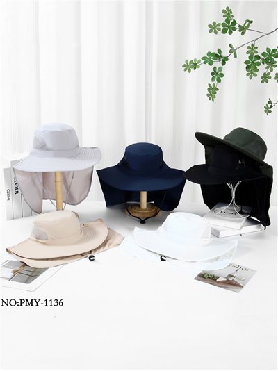 Cappello a tesa larga con rete antizanzare 2