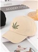 Embroidered leaf cap
