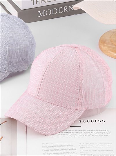Gorra visera lisa efecto lino