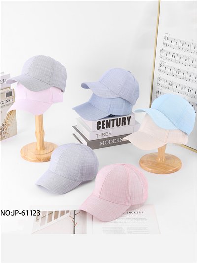 Gorra visera lisa efecto lino 2