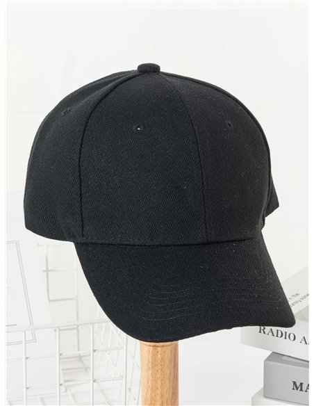 Boné clássico preto com viseira