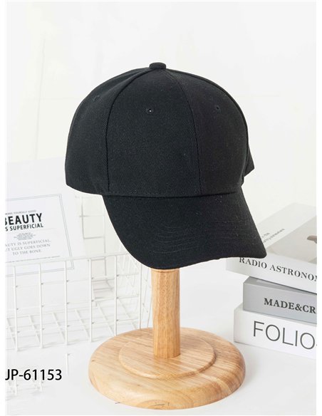 Boné clássico preto com viseira