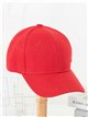 Gorra visera roja vibrante