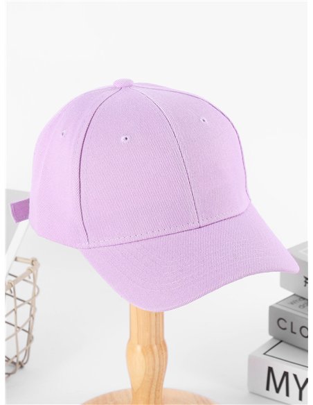 Casquette à visière lilas souple