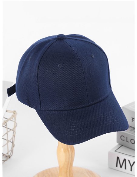 Casquette classique à visière bleu marine
