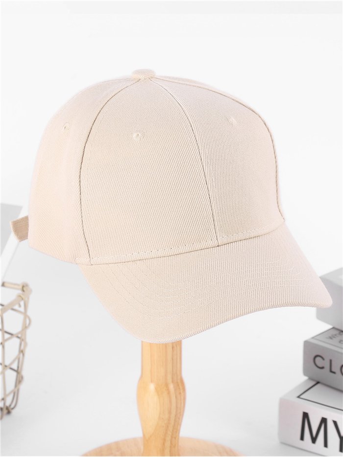 Gorra visera beige neutra