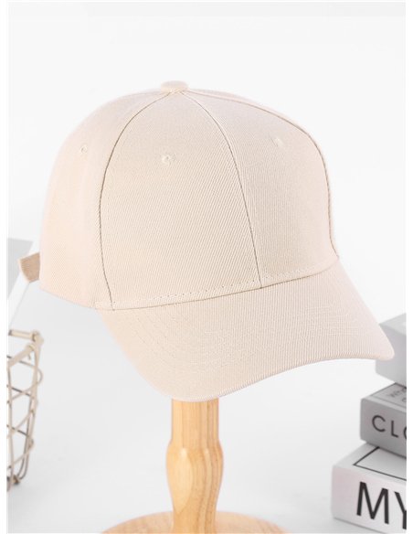 Gorra visera beige neutra