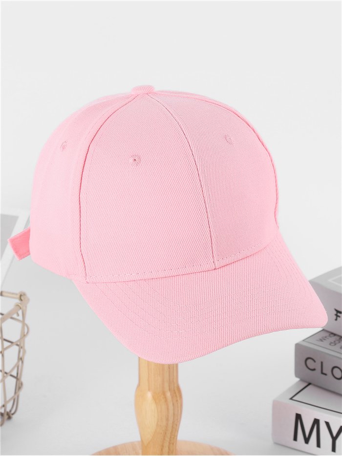 Gorra visera rosa pastel