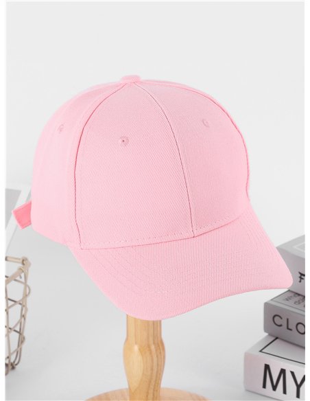 Gorra visera rosa pastel