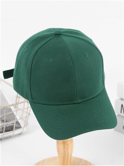 Boné com viseira verde-garrafa