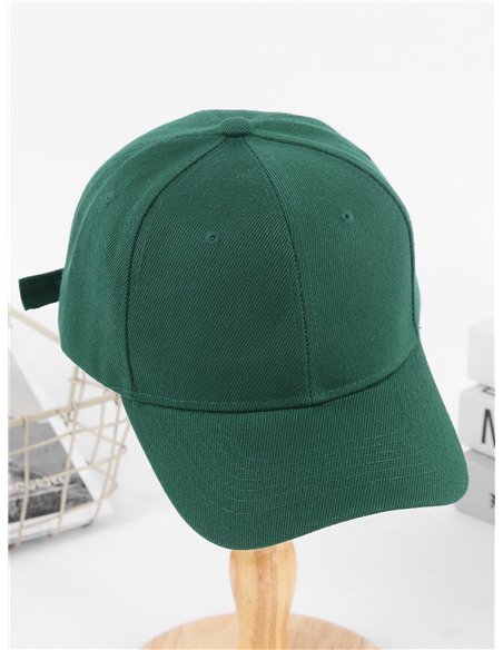 Boné com viseira verde-garrafa