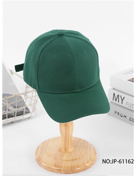 Boné com viseira verde-garrafa