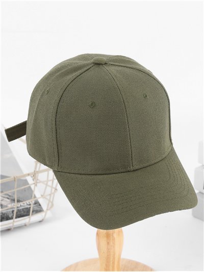 Gorra visera verde oliva