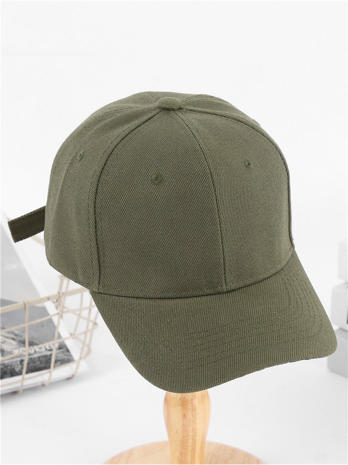 Gorra visera verde oliva