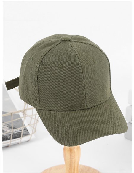 Gorra visera verde oliva