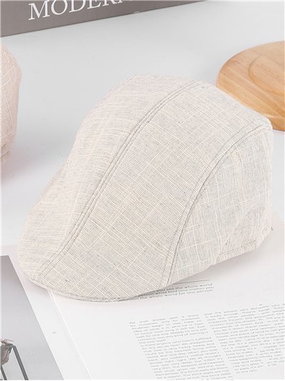 Gorra plana efecto lino