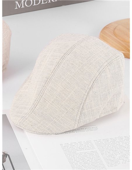 Gorra plana efecto lino