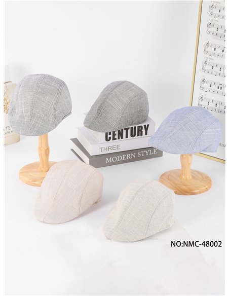 Gorra plana efecto lino