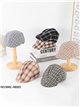 Gorra plana de cuadros retro