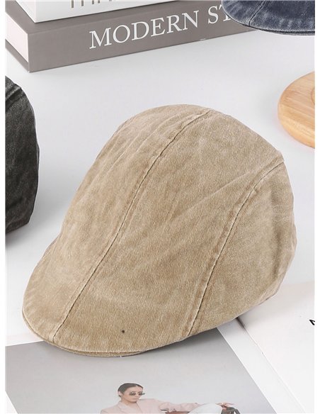 Casquette plate vintage à effet délavé