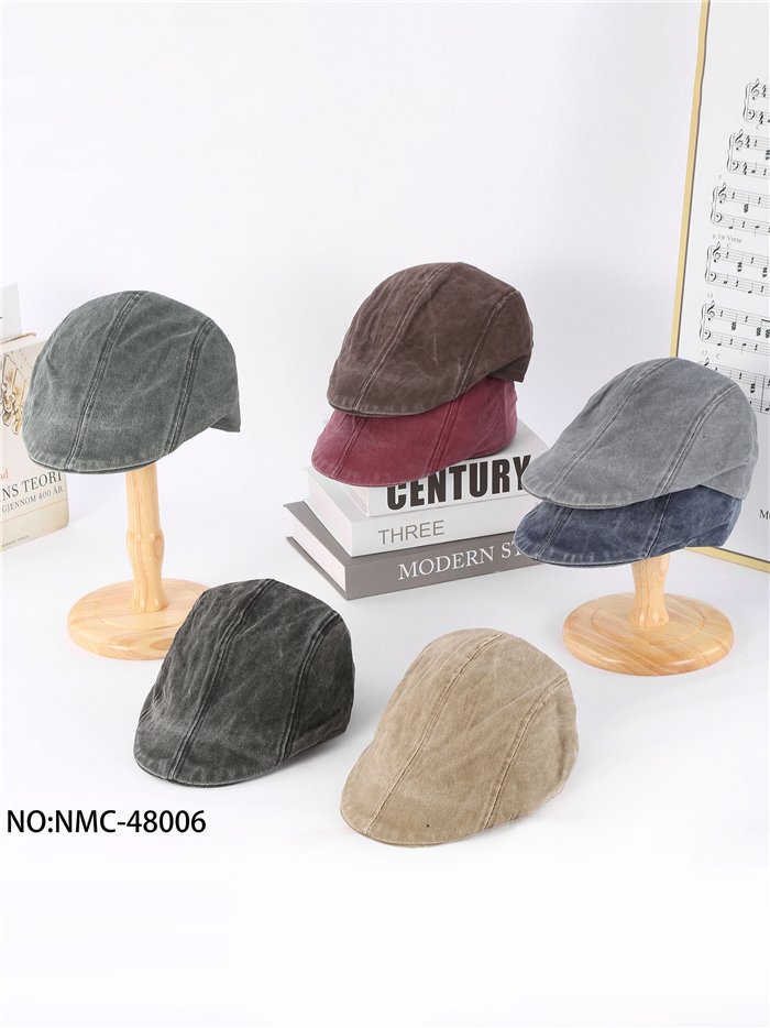 Casquette plate vintage à effet délavé