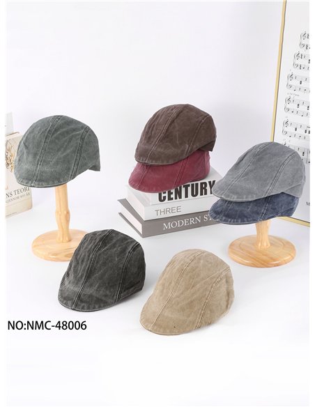 Casquette plate vintage à effet délavé