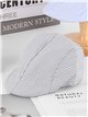 Striped flat cap