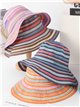 Gorro bucket multicolor de rayas