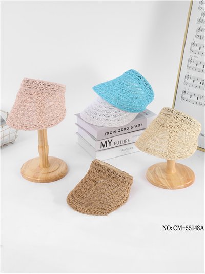 Woven raffia visor 2