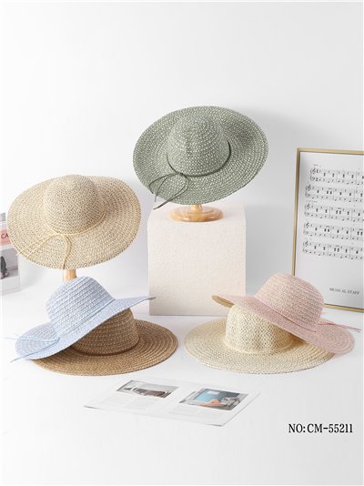 Sombrero de rafia con cordón 2