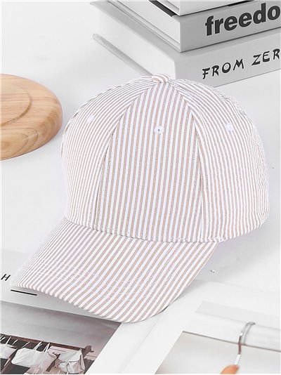 Gorra visera de rayas finas