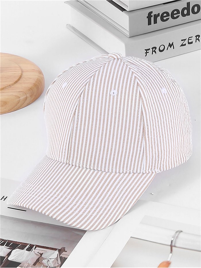 Gorra visera de rayas finas