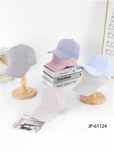 Gorra visera de rayas finas 2