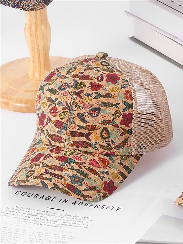 Printed trucker cap