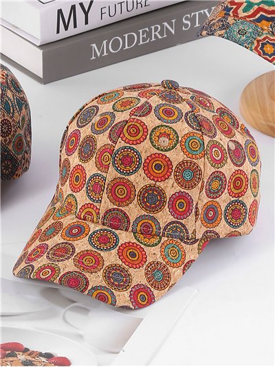 Gorra visera estampada mosaico