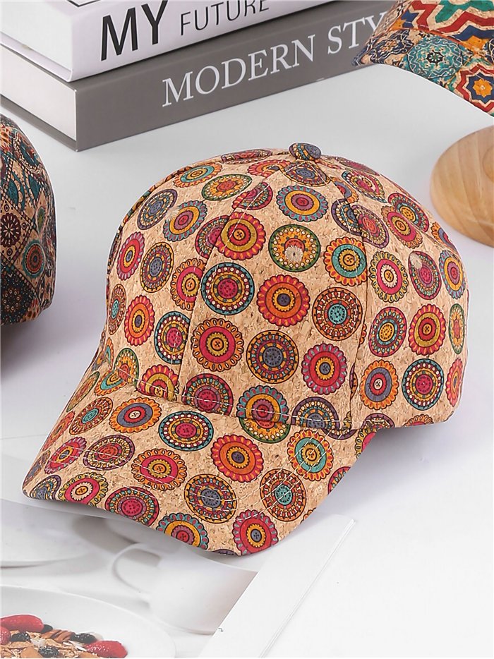 Mosaic print cap